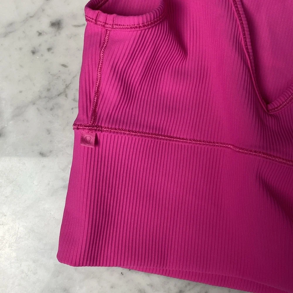 Lululemon Pink Ribbed Tank Top - Picture 2 of 3